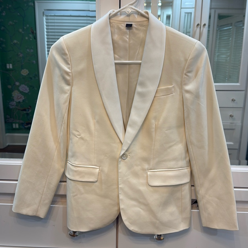 Crewcuts size 10 ivory tuxedo jacket